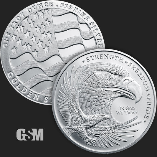 GSM Silver Eagle Round 1/10th Troy Ounce
